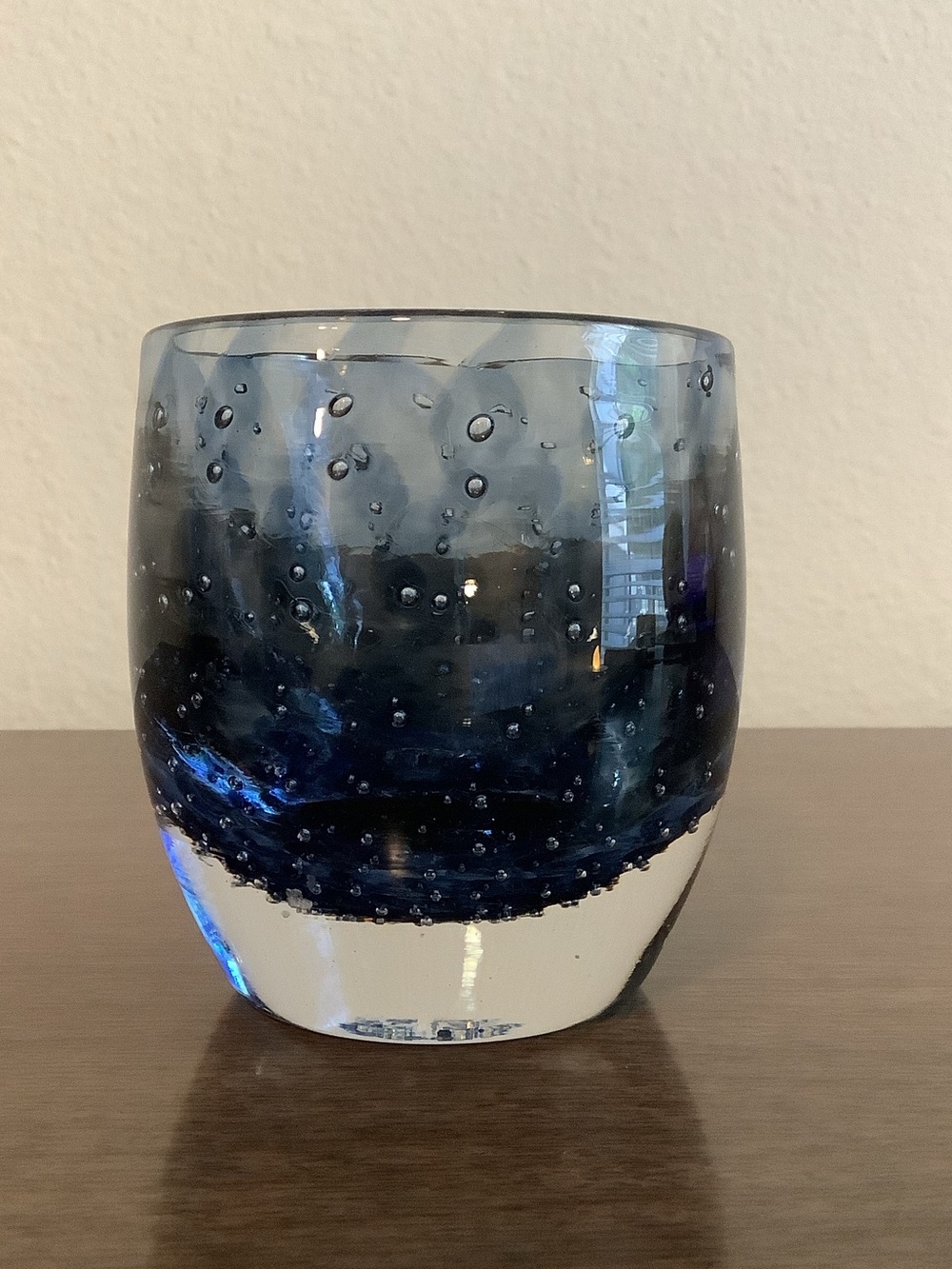 Glassybaby - “Wisdom” Handblown Blue Tea Light Candle Holder (1)